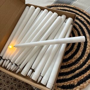 24 pieces LED Flameless and flickering Taper Candles